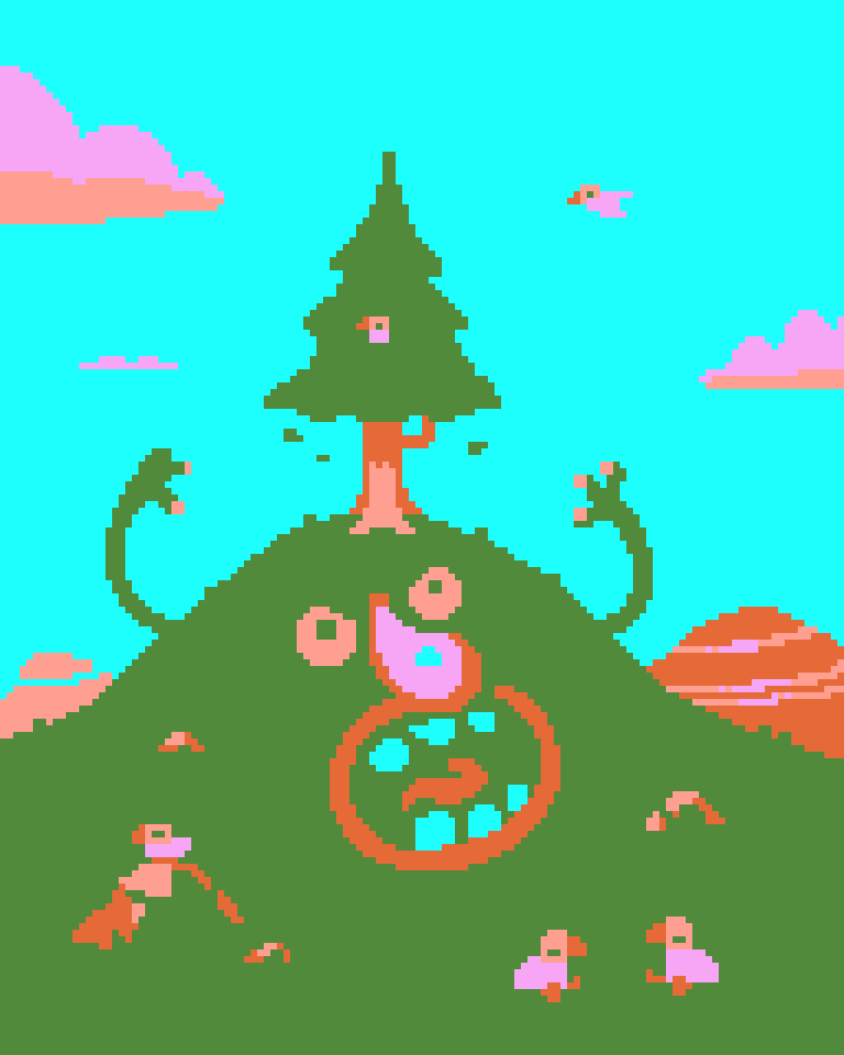 Alphons63's tweet photo. "Get off my damn head you damn tree!"

part 5 of my "Ugly Palette" challenge, palette submitted by @arcadian_1111 https://t.co/shsutKYVkZ