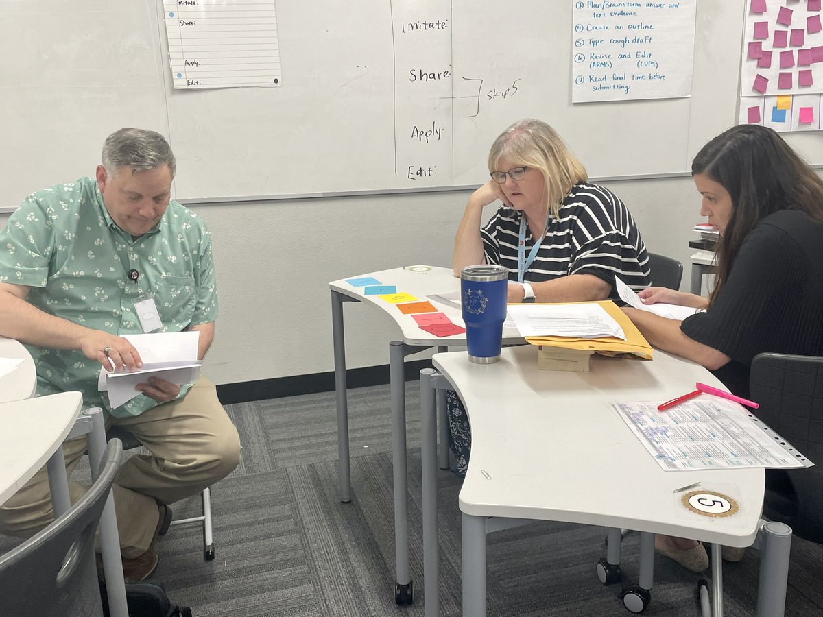Shout out to our RLA team who rocked their ECR Scoring Guide sorting challenge today! #CISDdaretolead #immslions