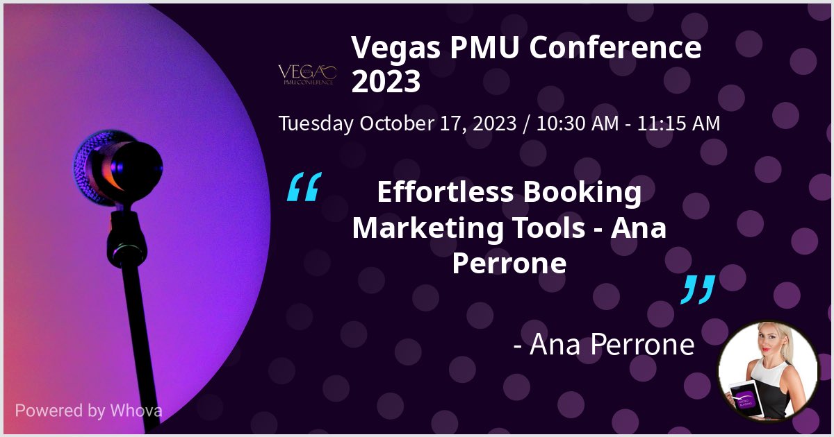 I am speaking at Vegas PMU Conference 2023. Please check out my talk if you're attending the event! #vegaspmuconference #learnnetworkplay #pmuartistshelpingartists - via #Whova event app
