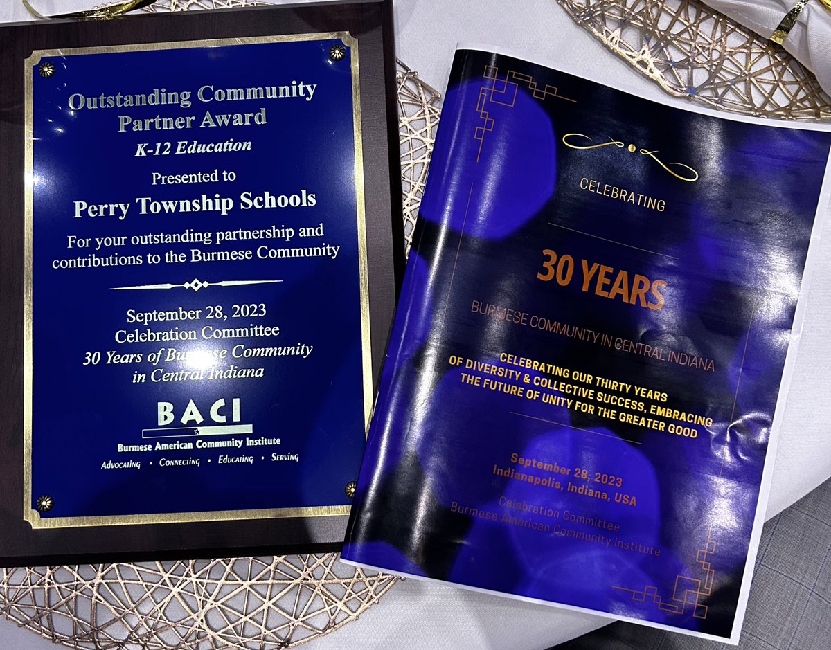 Great evening celebrating 30 years with members of our Burmese American Community.  <a href="/perrytwpschools/">Perry Township Schools</a>