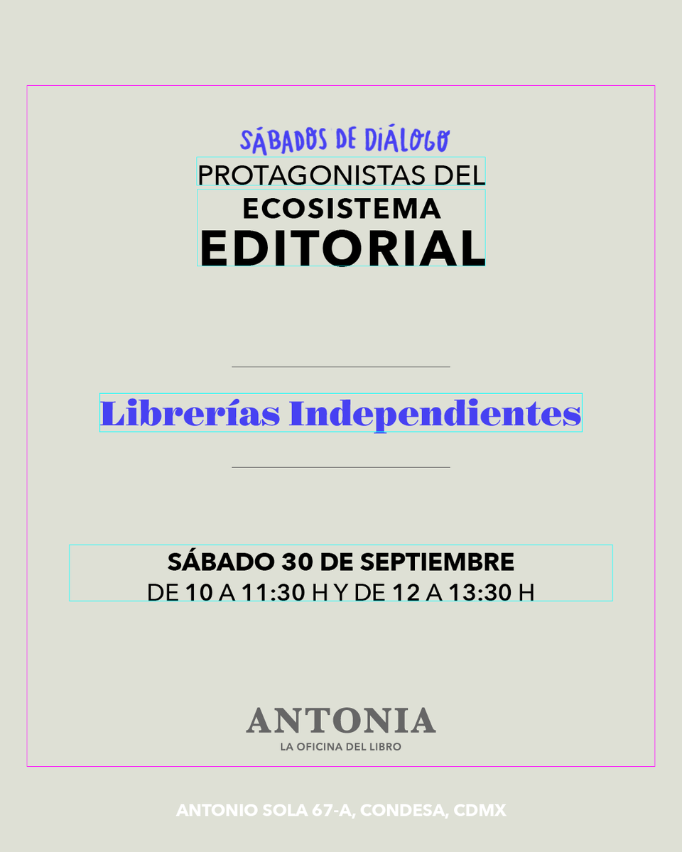 laodellibro's tweet photo. Este sábado 30 de septiembre, iniciaremos los “Sábados de Diálogo: Protagonistas del Ecosistema Editorial”.
Siendo el primero, en torno a la librerías -independientes-.
#EcosistemaEditorial #LibreríasCDMX #LibreríasIndependientes #EventoCDMX #Libros #DiseñoEditorial #ParaTi https://t.co/7PFrkC6eJf