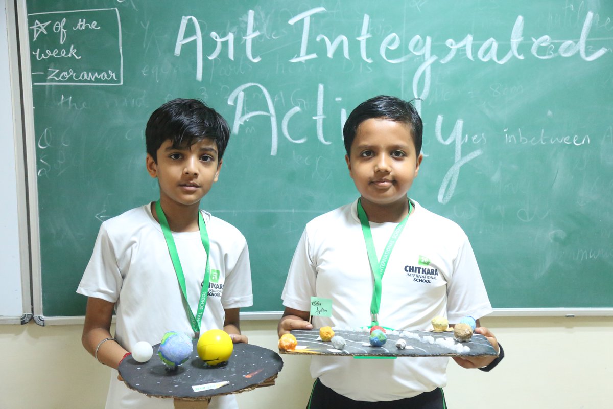 chitkara_school's tweet photo. Chitkara International School's Grade 6 pupils present an impressive recycled model depicting "Earth's Revolution and Seasonal Changes"
#CIS #artintrigratedactivity #learning #knowledge #eartmotion #Art #Activity #creativity #craft #recyclematerial #ChitkaraInternationalSchool https://t.co/EgCAGY62rm