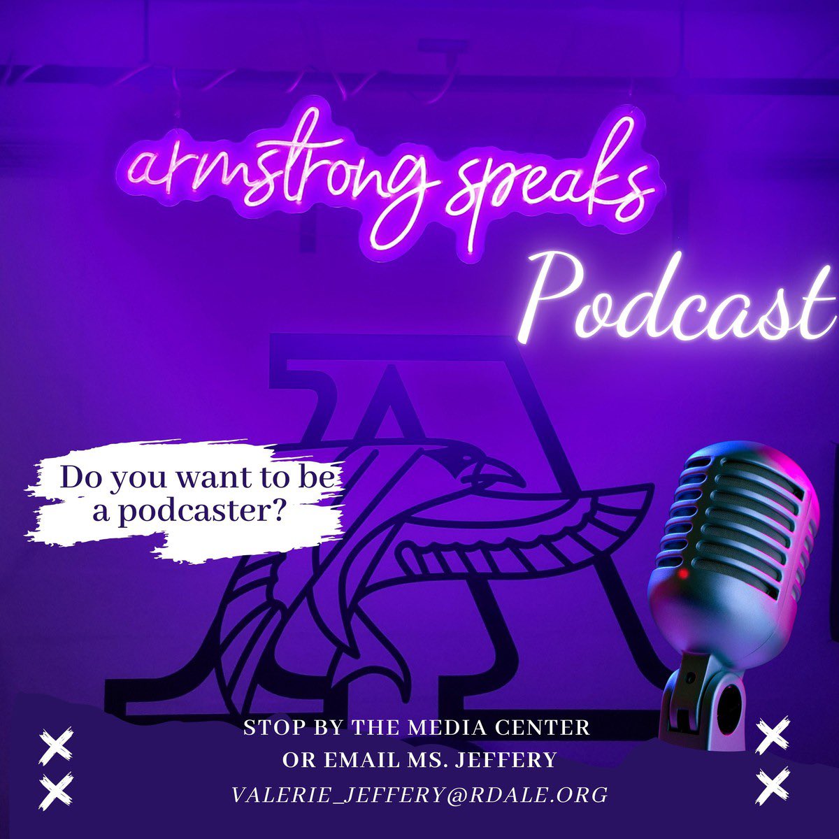 Podcasters wanted! See Ms. Jeffery in the Media Center if you are interested. #ahsmedia #podcasting