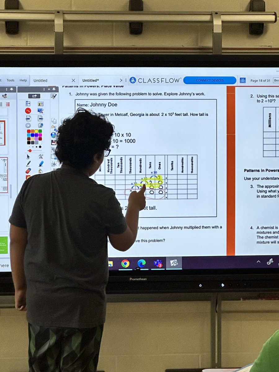 HastySpedTeach's tweet photo. Pride is not strong enough to gush over this guy! He demonstrated how digits move on the place value chart when multiplying by powers of 10! I sat down and let HIM teach! @MRegan0123 @JanetMarotte777 @Beth_Coryell
#teaching #demonstratinglearning https://t.co/A15oE1EKJx