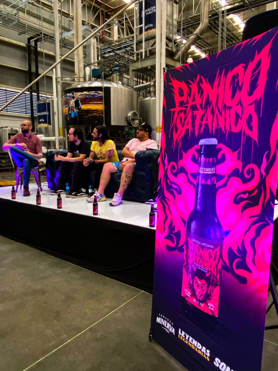 Vivimos un jueves macabroso en nuestra planta, en el lanzamiento de Pánico Satánico, nuestra nueva chela en colaboración con <a href="/LeyendasPodcast/">Leyendas Legendarias</a> y <a href="/SonoroPodcast/">Sonoro</a>. ¡A destapar una chela para escuchar el mejor podcast de México!🎙️ 😈. Disponible a partir del 5 de octubre.