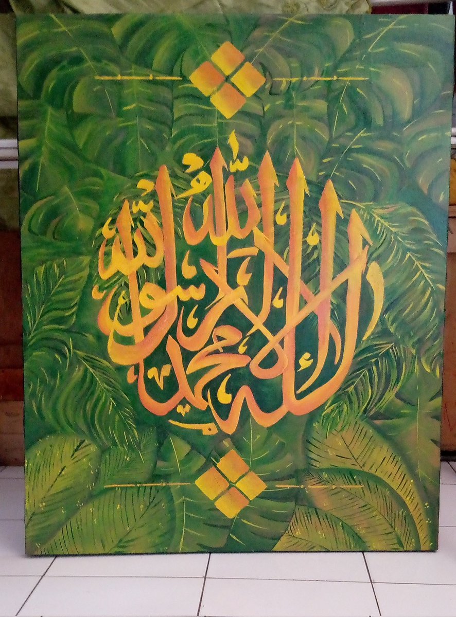 MankBetjak's tweet photo. ALIF : Alhamdulillah it's Friday
.
.
.
Syahadat tauhid done 💯✔
#hamdalah
#done
#ngebetjak #art
#artworks
#oilpanting #calligraphy
#syahadah
#tauhid
#semangart #projectwaktusenggang https://t.co/4Kqfzb0DDu