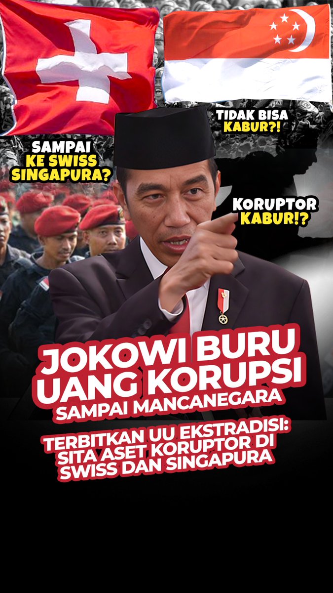 Korupsi Makin Menggila.
Jokowi tanda Tangani UU Ekstradisi buru Aset Koruptor sampai ke Swiss dan Simental.

Santa Rest in Peace Mirna Panas 27 M Chika Gusdur Taylor Sadam Ernando Ormas Chaeyoung
#bbtvi #AsianGames2022 #Animal #verydarkman