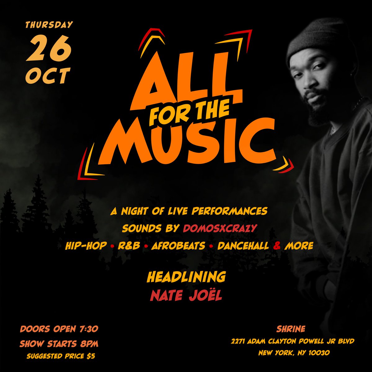 anthony_obas44's tweet photo. #Obasrants 

Excited to have @NateJoel95 headline All for The Music. 

Look at him 4 years ago at The Meet Up 😂😂. 

I knew I had this image saved! 

Pull up! its  free event! It’s going down October 26th. https://t.co/Q7NWw8unGF