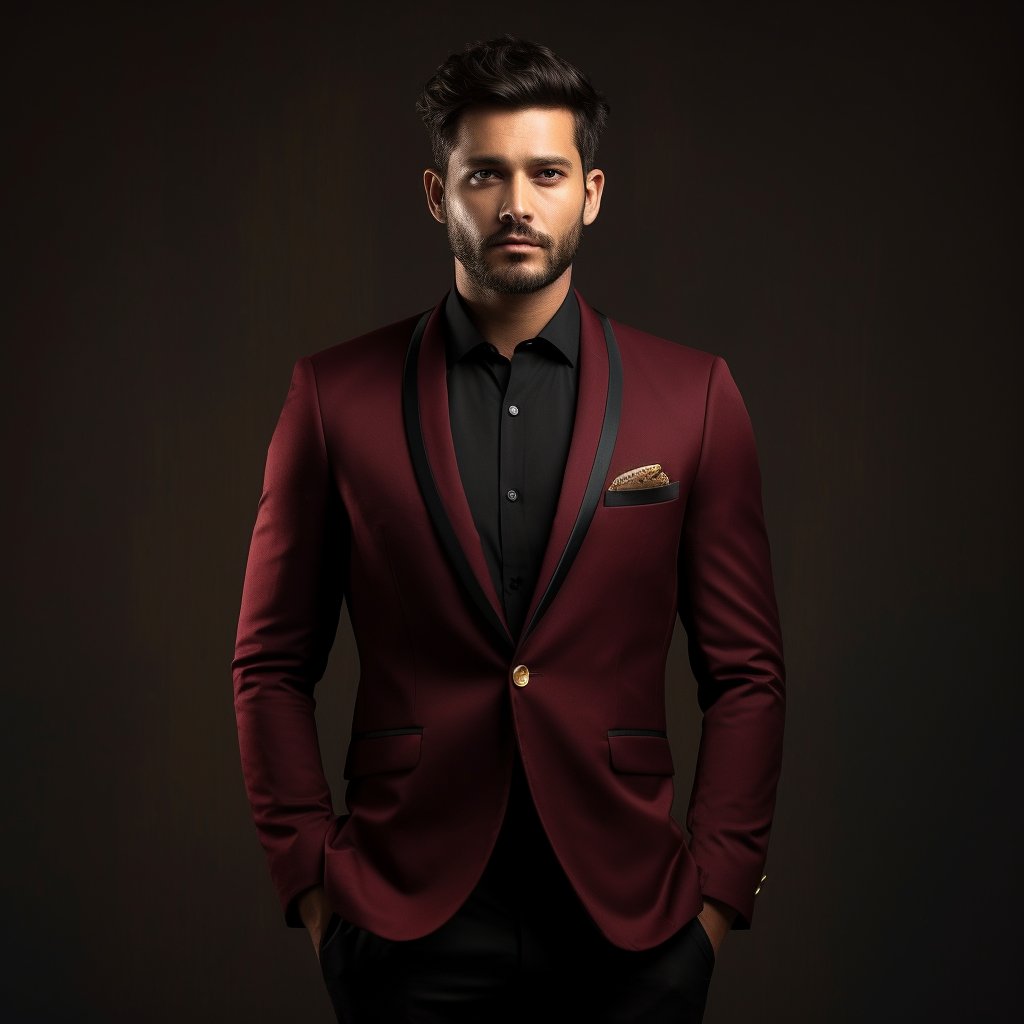dutrader18's tweet image. The dark red hue entwines with a modern silhouette, exuding timeless charm. The sleek finesse of the design is highlighted by the lustrous golden buttons at the bottom, epitomizing 
#EmpoweredElegance #ElegantEnsemble #ModernTailoring #DapperStyle
#aimenworld #aifashiondesign