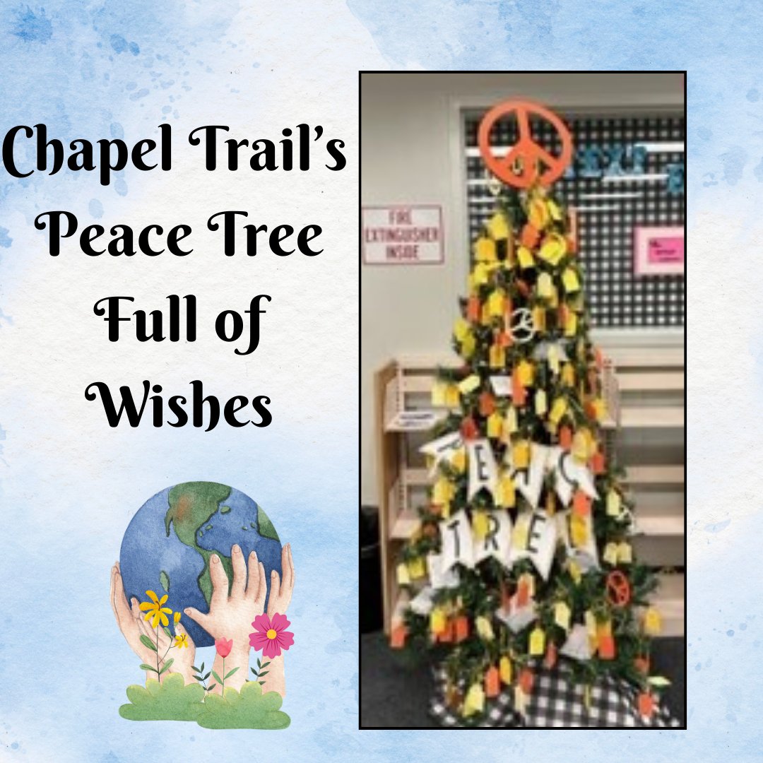 Thank you to Mrs. Gross for organizing this activity. Students wrote wishes and hung them on our Peace Tree in the Media Center. Next week Mrs. Gross will be mailing them to Iceland so they can be added to the Imagine Peace Tower.