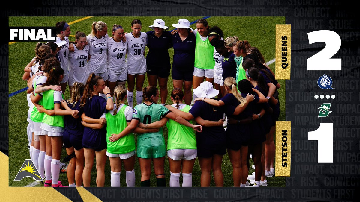 FINAL ⚽️

<a href="/QueensSoccer/">Soccer Queens</a> earns its 1️⃣st conference victory of the season after a 2️⃣-1️⃣ decision over Stetson! 💯

🔗 | asunsports.org/calendar.aspx?…

#ASUNBuilt | #GoRoyals