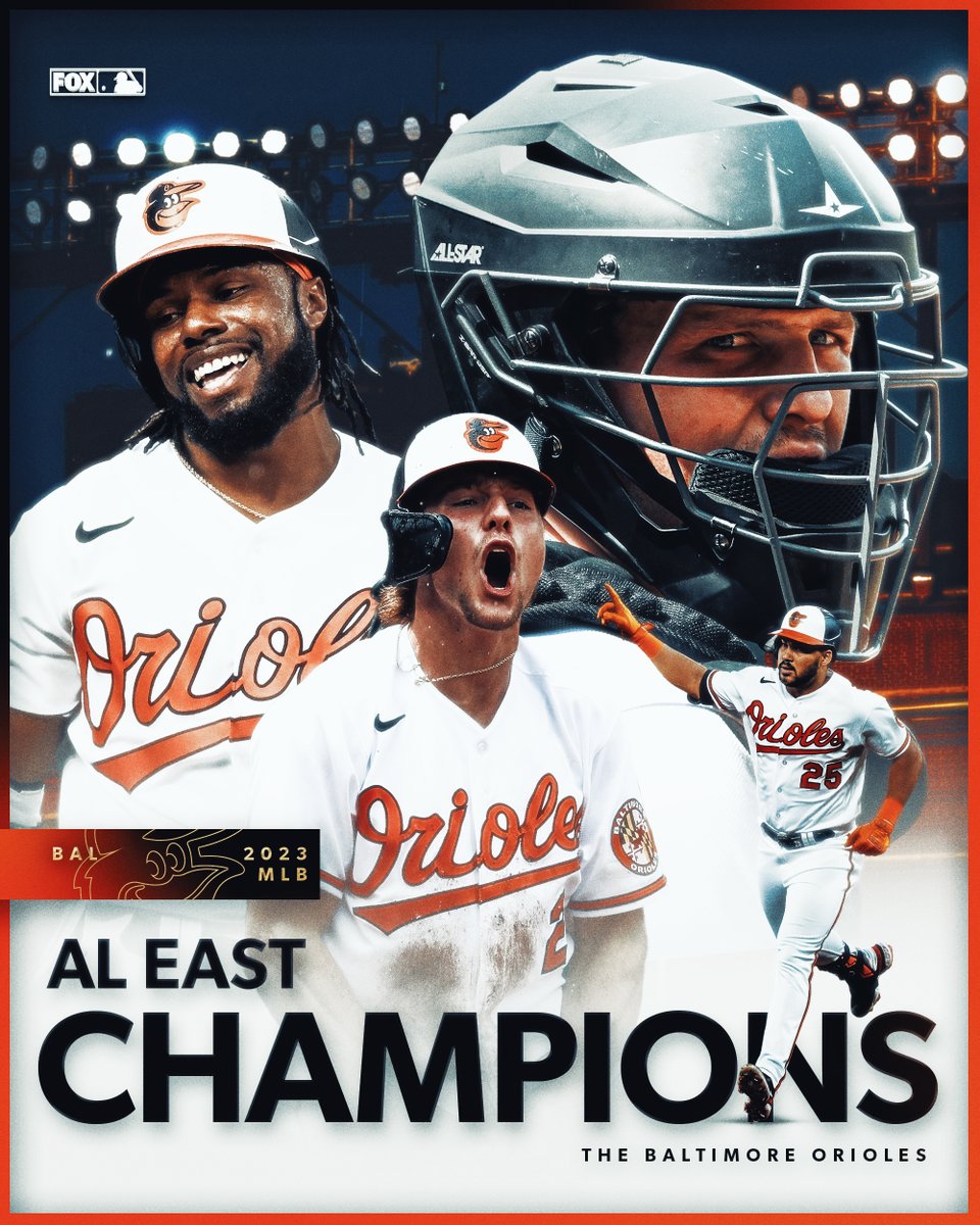 The Baltimore <a href="/Orioles/">Baltimore Orioles</a> are your AL East Champions, and secure the No. 1 seed in the American League! 🏆