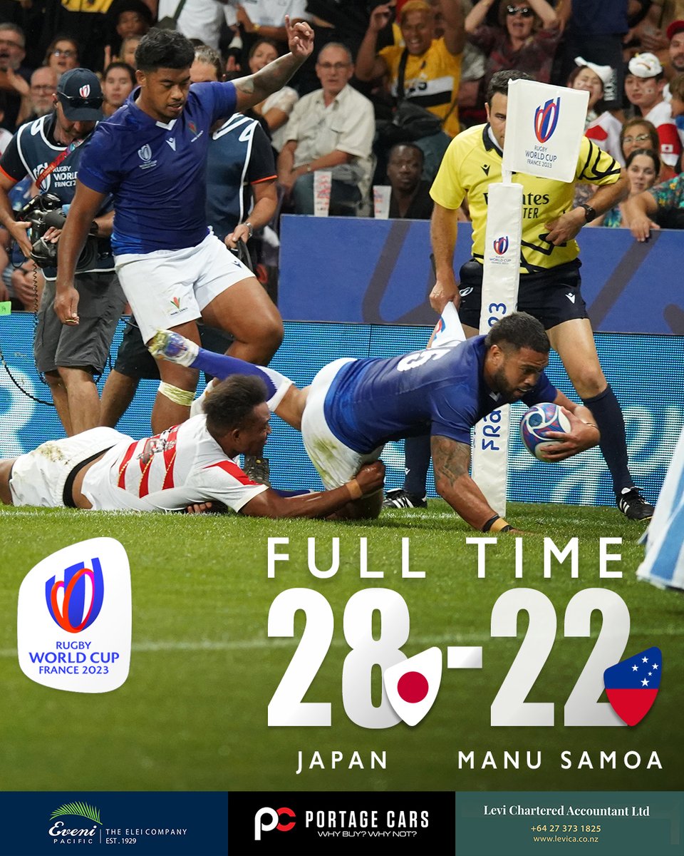 FT: Manu Samoa 22 - 28 Japan
#GoManu #RadioSamoa