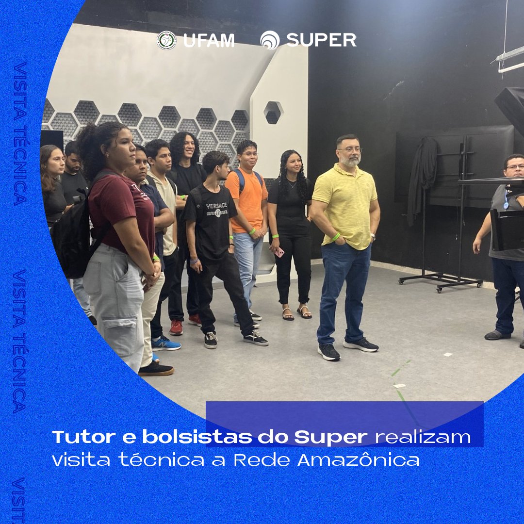 projeto_super's tweet photo. 📌Na última quarta-feira (27/09), o Prof. Frederico Pinagé, tutor do Projeto SUPER, levou os alunos dos cursos de Engenharia da Computação e Engenharia Elétrica, a uma visita técnica a Rede Amazônica📺

#inovação #pesquisa #Ufam #ProjetoSuper #sousuper https://t.co/jsn86jYLoW