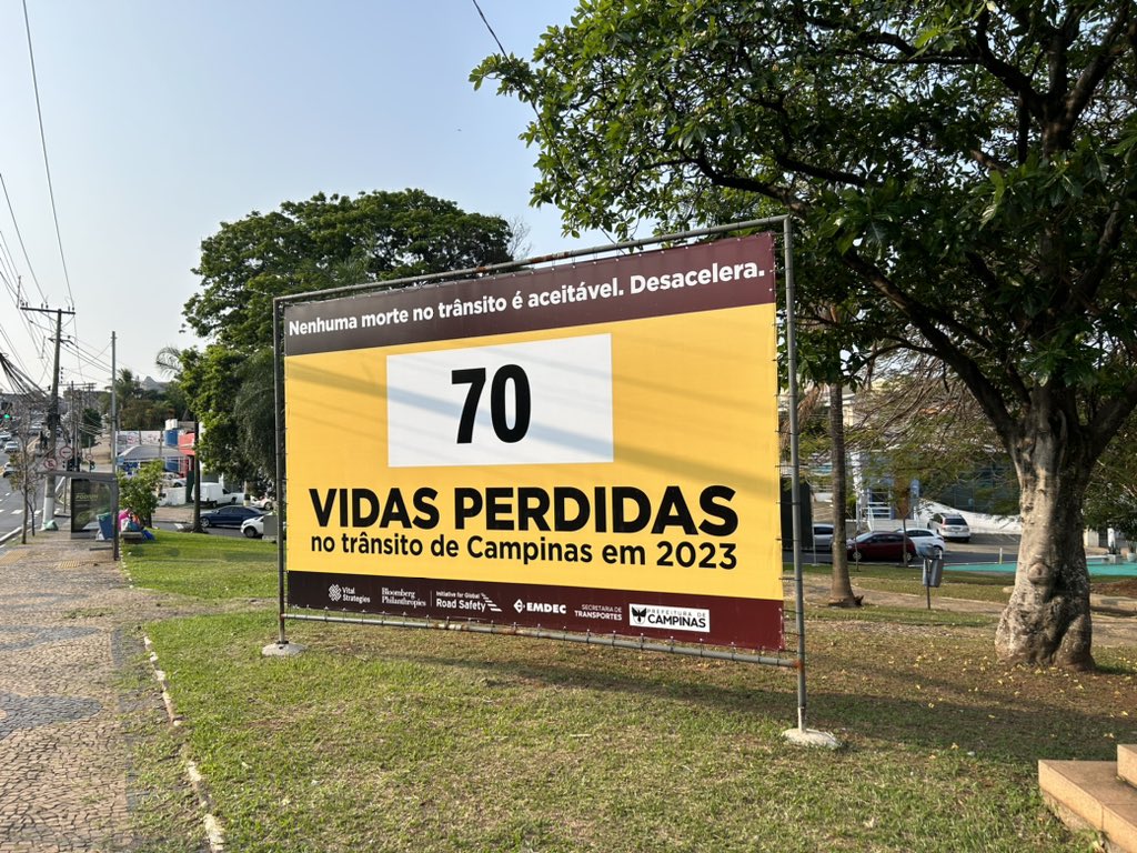 Amazing day in #Campinas for the @BloombergDotOrg initiative for #RoadSafety - the city launched a new campaign to reduce speeding & opened their Road Safety plan to achieve a 50% reduction in fatalities. Congrats to Mayor @dariosaadi & @campinaspref on these bold actions!