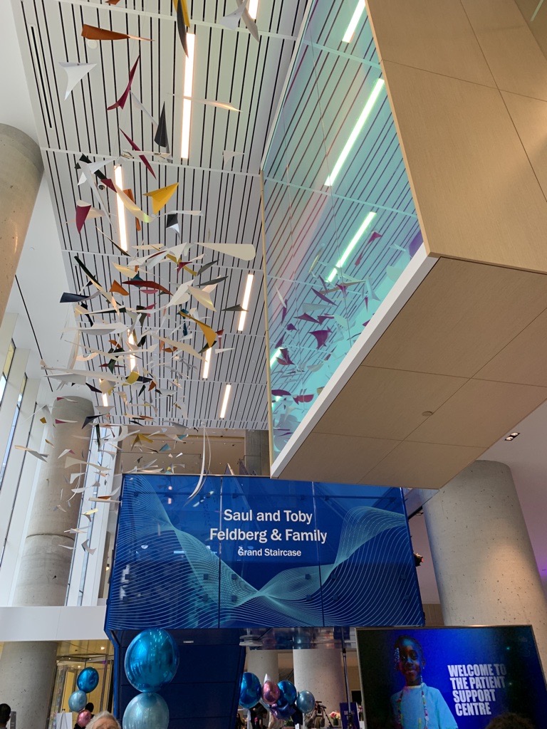 SickKidsNews's tweet photo. A huge milestone today with @sickkids: the ribbon-cutting for our new Patient Support Centre! We’re so proud of &amp; grateful for our staff, partners &amp; donors who brought this building to life. We’re one step closer to realizing our dream of building a hospital of the future. ✨ https://t.co/IcKTFjIa4F