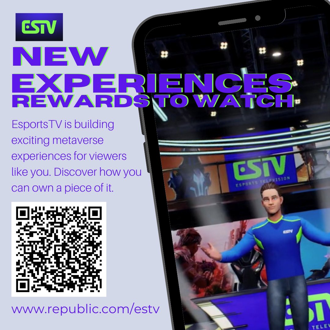 Invest in <a href="/ESTV/">ESTV Sydney</a> Crowdfunding campaign on Republic! Visit republic.com/estv for details.

#esports #gaming #invest #investment #gamingnews #livebroadcast #liveevents #metaverse #web3 #Entrepreneurship #Fundraising #VentureCapital