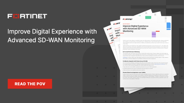 Fortinet's tweet photo. Using point solutions for #SDWAN in a distributed network can lead to blind spots. 🫣

#FortiMonitor solves this by offering comprehensive end-to-end performance monitoring from a single platform with multiple vantage points. Learn more: https://t.co/z8FSVEWbb1 👈 https://t.co/MoPWIOl6cz