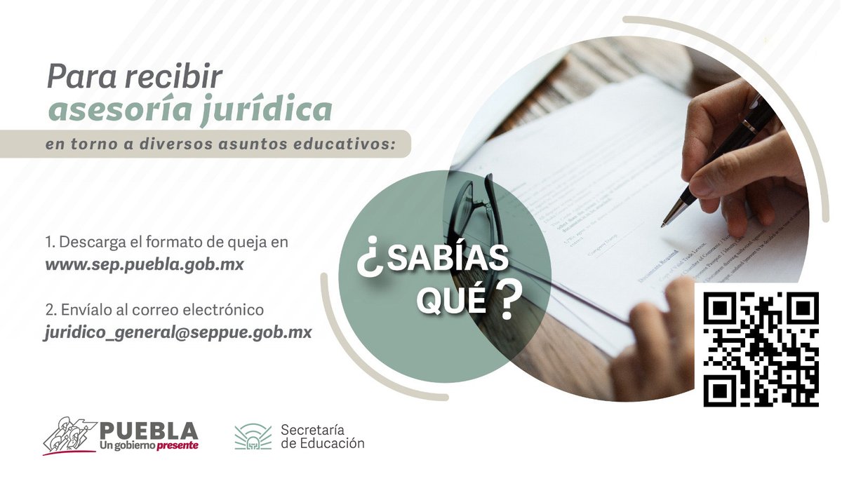 CordesPuebla's tweet photo. La @SEPGobPue puso a disposición de la comunidad escolar el formato para recibir asesoría jurídica.
Ingresa a https://t.co/3HofjMAENA, y da clic en la sección padres de familia. https://t.co/59o2ZyVTUH