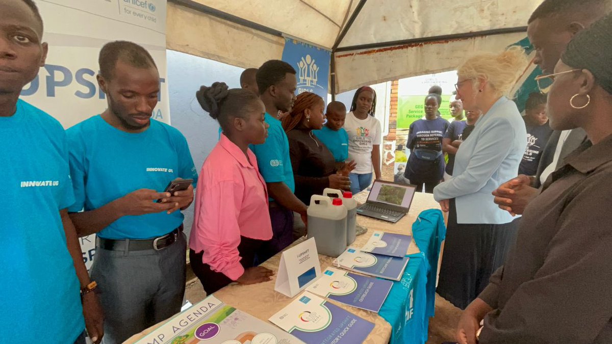 We had the privilege to meet and have a group discussion and exhibition to showcase the work our team has been able to achieve through @iupshift.
We were glad to have @UNICEFAfrica regional director @EvaUNICEF , @Munir_Safieldin  country director of @UNICEFUganda join us.