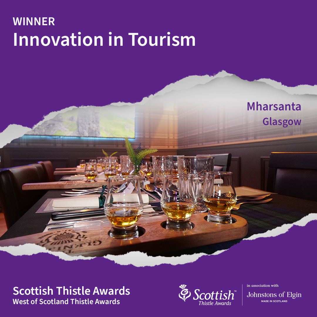 VisitScotNews's tweet photo. And we’re off! The first award is for Innovation in Tourism. And the winner is @mharsanta  #ThistleAwards https://t.co/9lVx3damIX