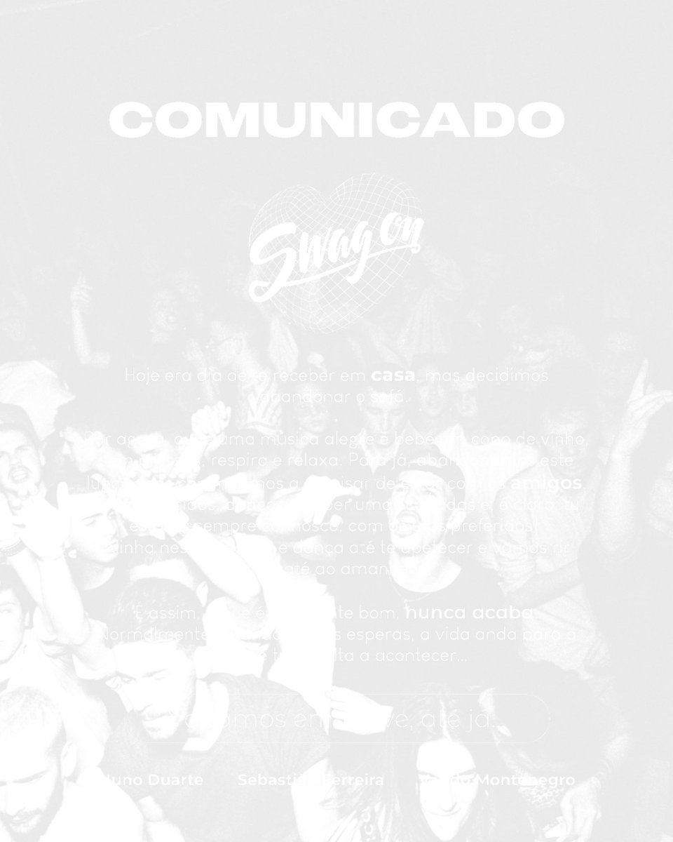 “Swag on” em breve voltamos ✨