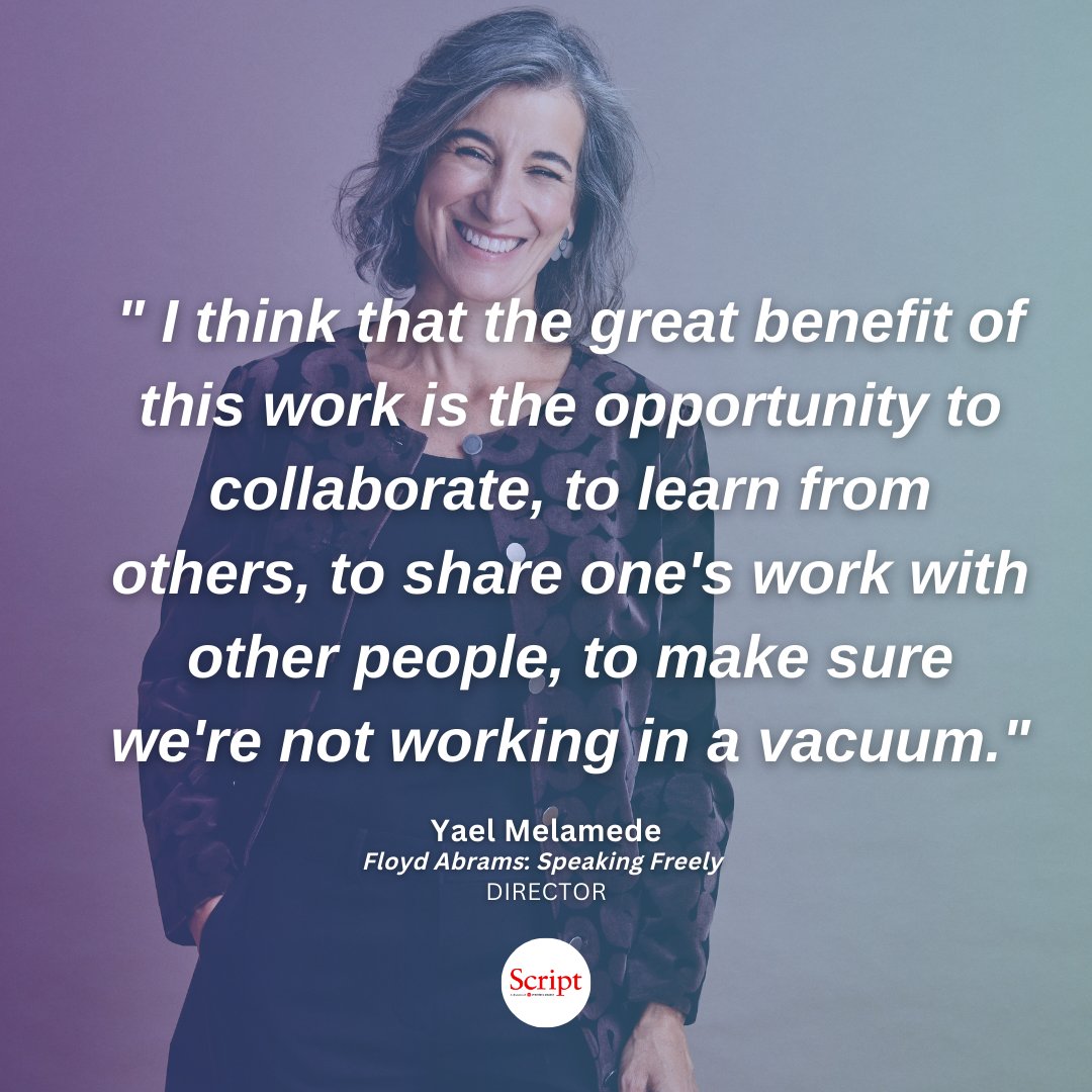 #ICYMI #AmericanMastersPBS #FloydAbramsSpeakingFreely #filmmaker Yael Melamede shares with Script how her architectural background has become a vital and necessary tool in how she builds stories and her creative team, and so much more!

🎬 hubs.li/Q023J1KK0

#scriptchat