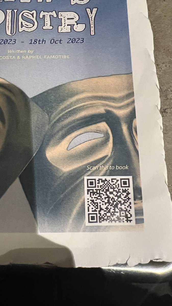 Bumped into some really lovely boys after seeing the effect tonight which was phenomenal btw.

They have a show happening at Peckham theatre

All black cast and crew - go support!