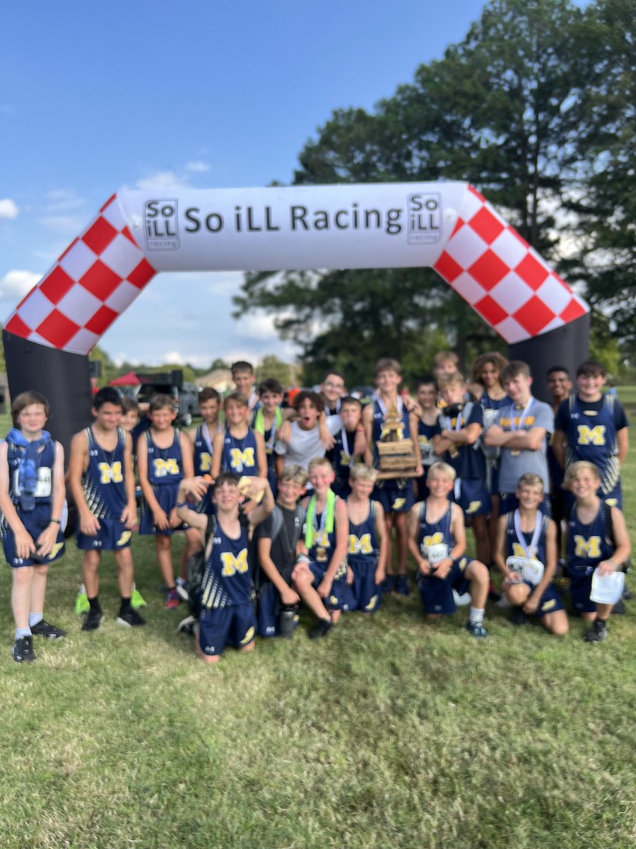 Champions at “Run the Pines”!
💙💛
Great Job Marion Wildcats!😄
Marion boys set a new meet record with 8 points! 🔥
(Marion held the previous record with 14 pts)