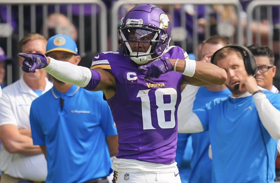 jasrifootball's tweet photo. 𝗧𝗥𝗘𝗡𝗗𝗜𝗡𝗚: #Vikings star WR Justin Jefferson says he’s tired of people acting like their season is over and that they are already looking towards next season, he told @SeifertESPN 

“I’m tired of people saying that we’re looking into next season or all of the trades and stuff like that. We’re focused still on this season. We have a lot more games to go and we have a lot more things to accomplish this season.”

“We’re still focused in, and we still have the same goal as we had before the season. We just need to fix a few things and I feel like we’ll be back on track.”

Full article here: https://t.co/cQBcHwi9Lb