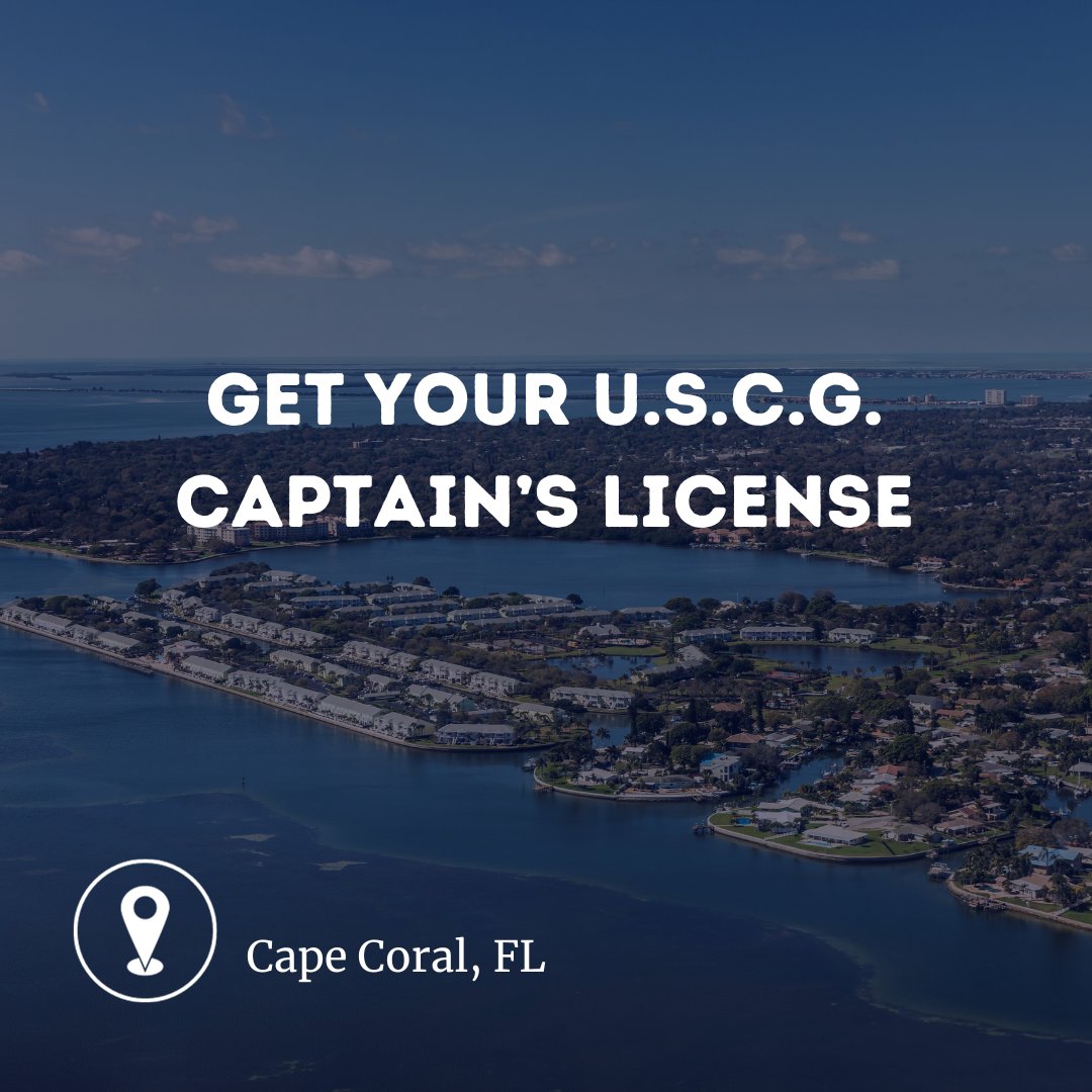 Ready to get your captain's license? Don't wait any longer. We still have a few seats available in #CapeCoral for Friday, October 6th. 🗓️ 8am - 6pm Fri-Sun (2 Consecutive Weekends) 📍Cape Coral Power Squadron Register online today! ➡️ seaschool.com #capecoralfl