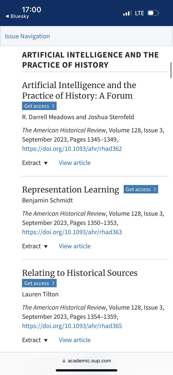 Interested in AI and the practice of history? Check out the forum edited by @jazzscholar @rdarrellmeadows and including pieces by @katecrawford @merbroussard @nescioquid @benmschmidt Leen-Kiat Soh, Liz Lorang, Chulwoo Pack, Yi Lui and…me on image analysis.academic.oup.com/ahr/issue/128/3