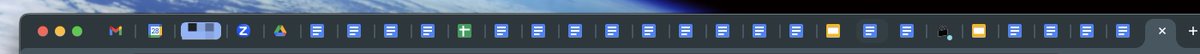 stripe is the first company ive worked at where my tabs are just always like this and i'm ok with it