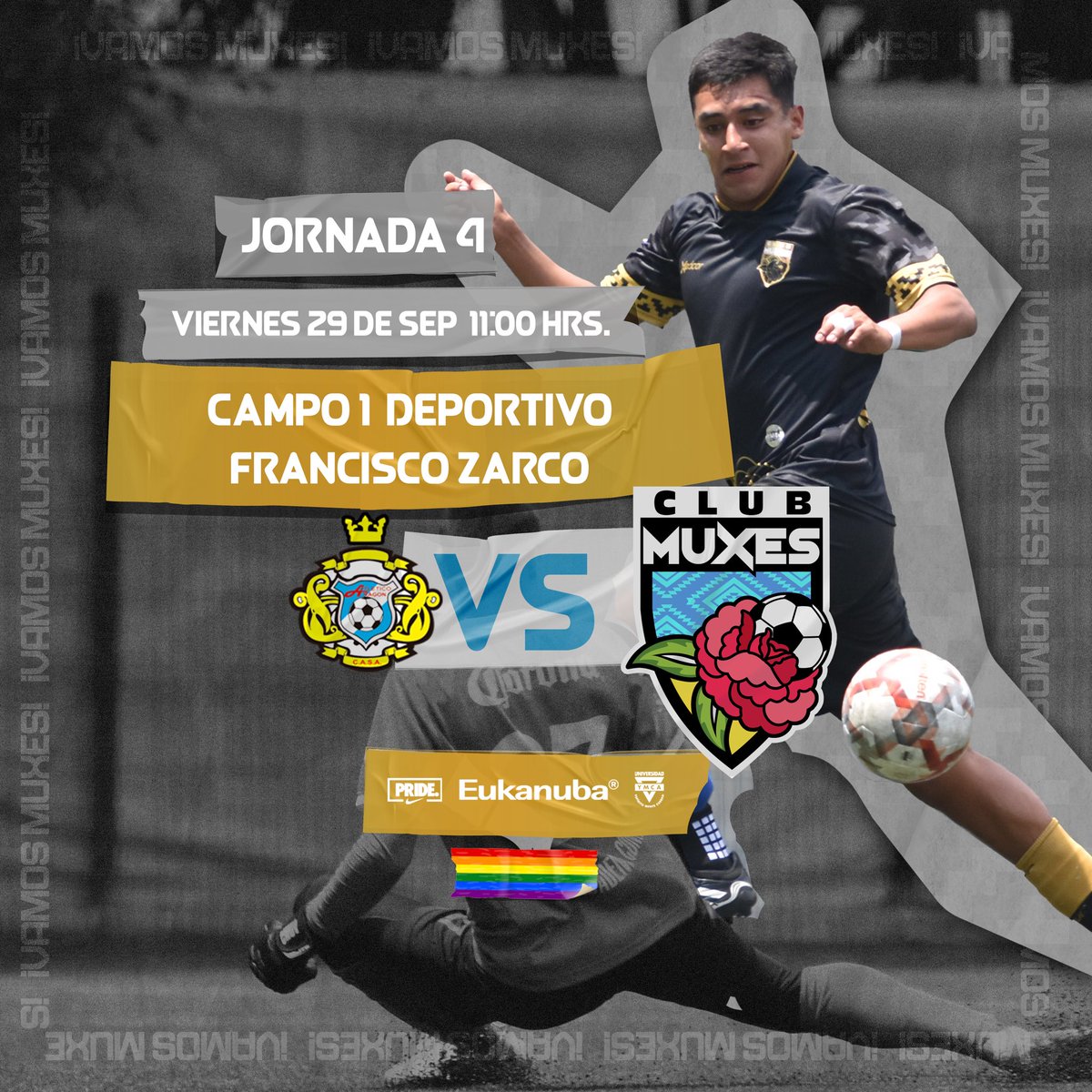 clubmuxes's tweet photo. 🔥 𝐏𝐀𝐑𝐓𝐈𝐃𝐀𝐙𝐎 𝐃𝐄 𝐌𝐀Ñ𝐀𝐍𝐀 🔥

⚽️ J4 @LigaTDP 
🆚 San Juan de Aragón 
🗓️ Viernes 29 de septiembre 
⏰ 11:00 hrs 
🖥️ Juegues donde juegues 

#PorUnDeporteSinEtiquetas 🏳️‍🌈🏳️‍⚧️
#PrideNetwork 
#EukanubaMuxes https://t.co/44RtFZ2Cye