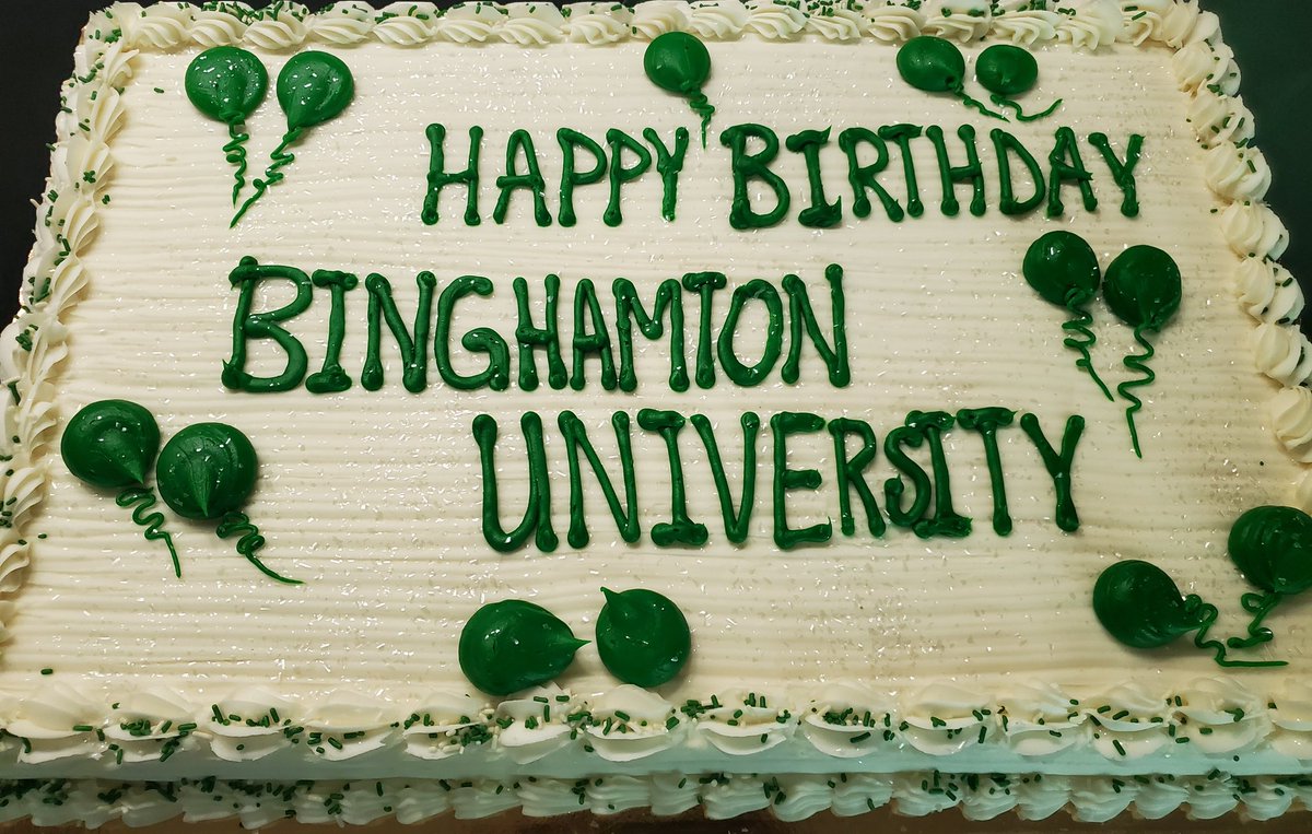 BingMW22's tweet photo. Got to celebrate @binghamtonu birthday with some cake, some cookies, &amp; some phenomenal alumni!
#HappyBirthdayBinghamton
#BCookies https://t.co/OTebpLuOn1