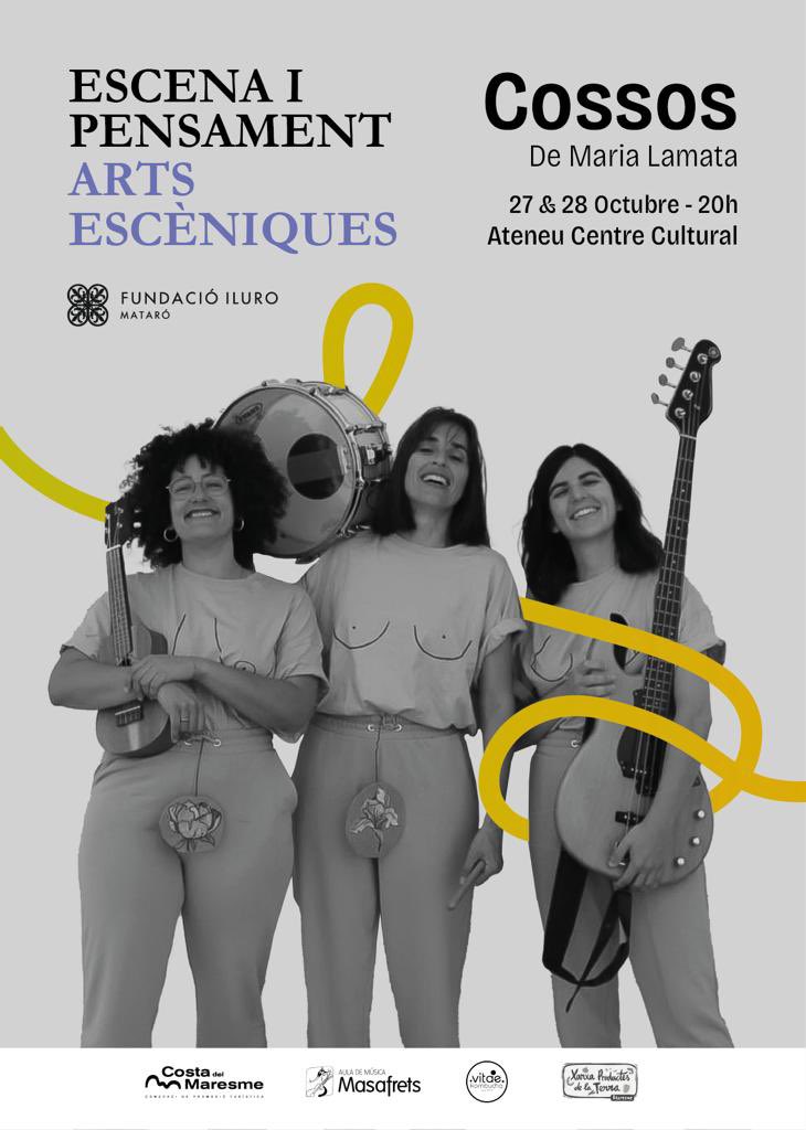 ESTRENA DE COSSOS, 27 i 28 d’octubre <a href="/FundacioIluro/">Fundació Iluro</a> <a href="/CulturaMataro/">Cultura Mataró</a> humor, musica en directe i moviment sobre la temàtica de la descoberta del cos a l’adolescència.