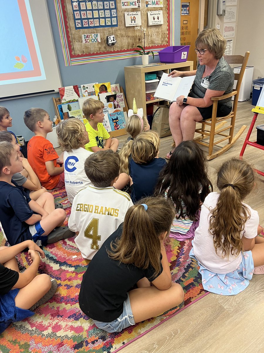 SealePCE's tweet photo. Thanks to Elena’s nana Mrs Castaneda for reading The Book with no Pictures today as our Mystery Reader. Soooo silly! 🤣 https://t.co/jz10NsktRl