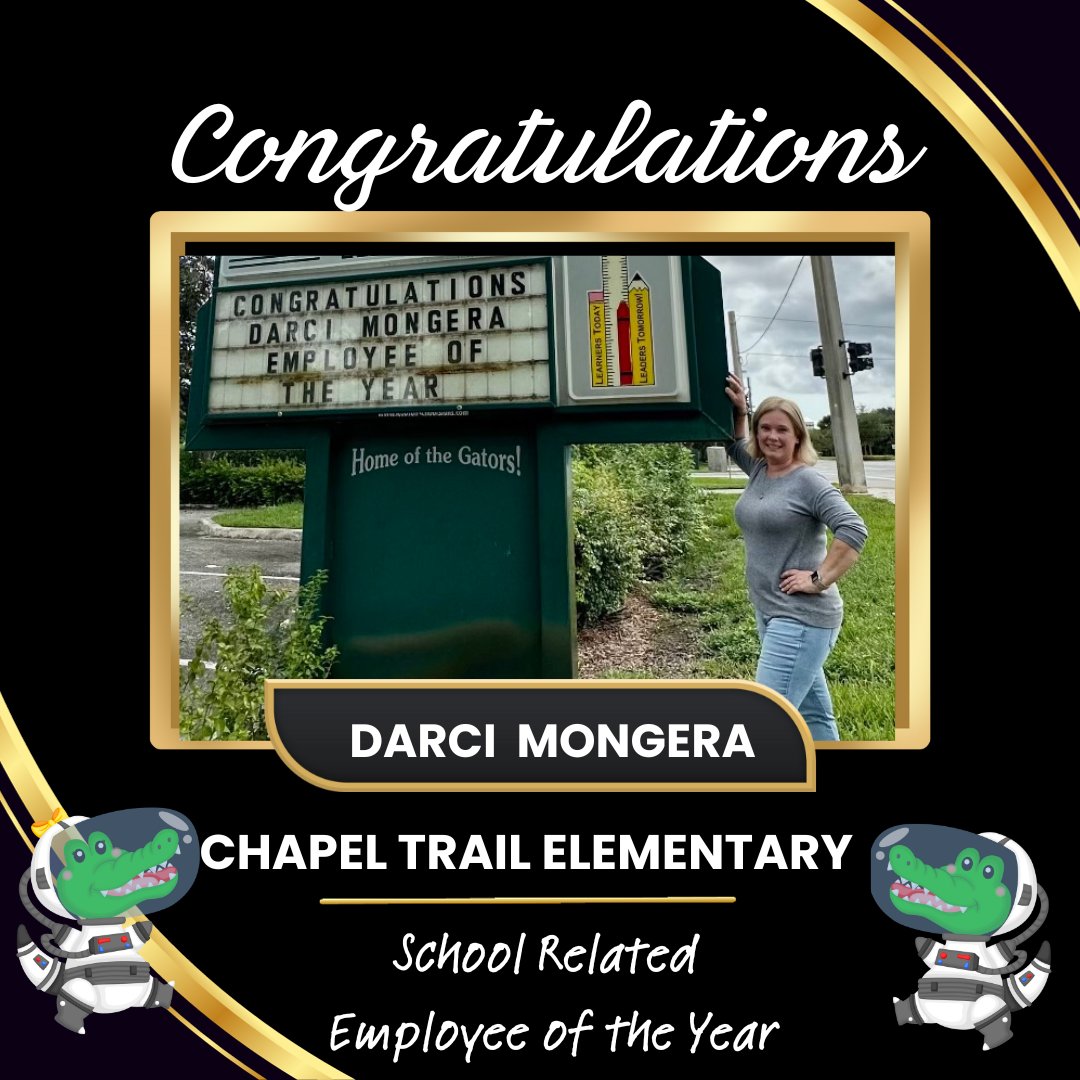Congratulations to Mrs. Darci Mongera! Our School Related Employee of the Year!
