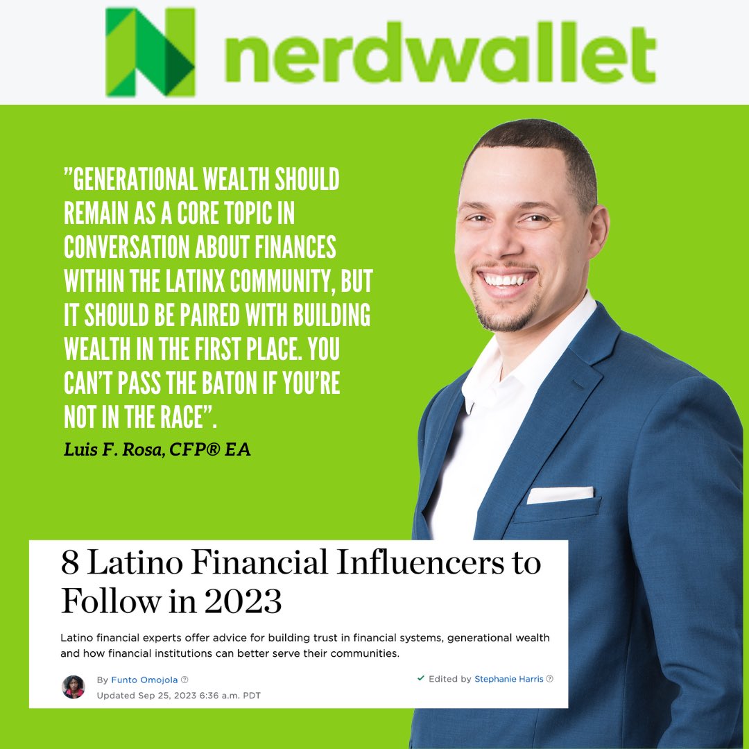 Muchisimas gracias @nerdwallet for including me on this list of 8 Latino Financial Influencers to Follow in 2023! As a kid from Santo Domingo and Washington Heights it is something that I never would have dreamed of and I'm humbled and grateful. Education, perseverance, and
