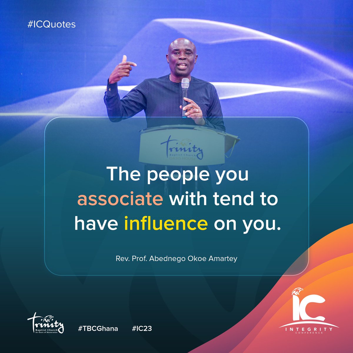 Day 4 of Integrity Conference 2023
🎙️ | Rev. Prof Abednego Okoe Amartey
#IC2023 #TBC #IC23