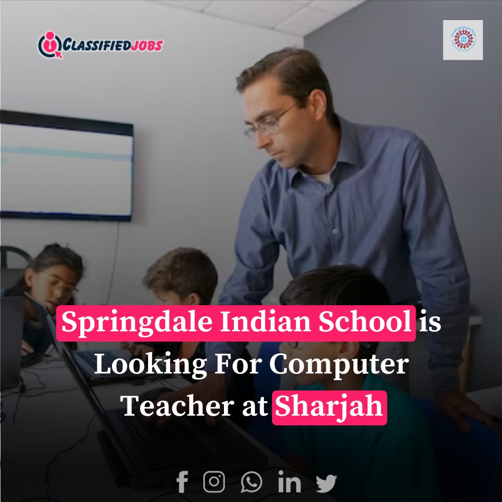 ParsaWajahat's tweet image. #SpringdaleIndianSchool #Sharjah is presently searching for qualified &amp;amp; enthusiastic #ComputerTeacher.
For more information click the link
classifiedjobs.ae/job/computer-t…
#classifiedjobs #بندر #مانولاس #الشارقه_العين #المولد_النبوي_الشريف #خالد_عيسى #الشوط_الثاني #الانذار_الاول #BigTime