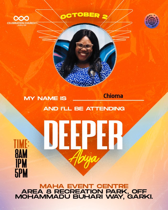 I am so excited 💥🔥

#DeeperAbuja2023 #themNoDeyMissDeeper  #DeeperAbujaIsHere #cciabuja #cciglobal