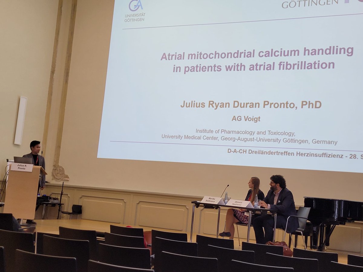 Julius Ryan Pronto (@jrpronto) on Twitter photo I just gave my first invited talk as a PhD! Thank you <a href="/MonikaSadlonova/">Monika Sadlonova, M.D.</a> & to the organisers of the Dreiländertreffen Herzinsuffizienz for allowing me to share our work on mitochondrial calcium in AF, alongside excellent early-stage clinician scientists <a href="/niels_voigt/">Niels Voigt</a> <a href="/YoungDZHK/">Young-DZHK</a> I just gave my first invited talk as a PhD! Thank you <a href="/MonikaSadlonova/">Monika Sadlonova, M.D.</a> & to the organisers of the Dreiländertreffen Herzinsuffizienz for allowing me to share our work on mitochondrial calcium in AF, alongside excellent early-stage clinician scientists <a href="/niels_voigt/">Niels Voigt</a> <a href="/YoungDZHK/">Young-DZHK</a>