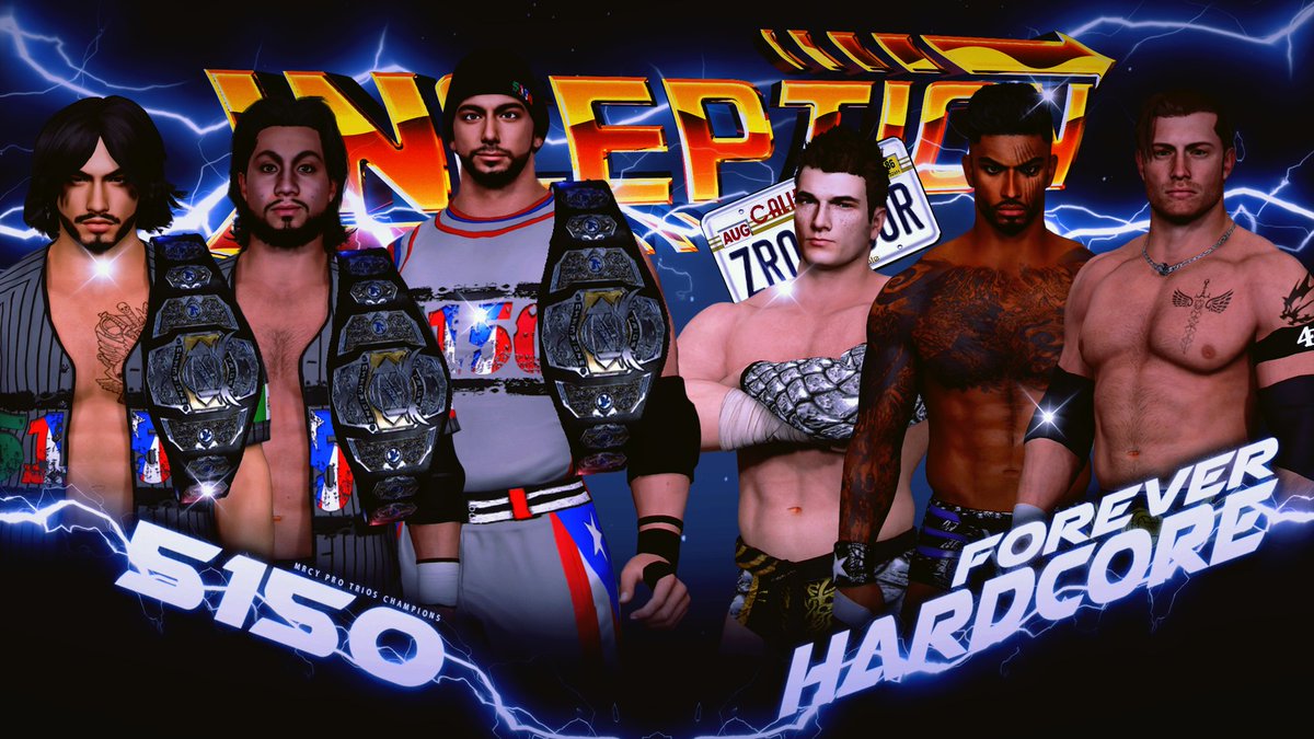 R3ALBRETT's tweet photo. Our MAIN EVENT of Zero Hour.

 The MRCY Pro Trios Championships are on the line in a Finals Rematch from FFS2. Forever Hardcore takes on 5150 for the Trios Championships. 

Will 5150 repeat the results from FFS2? Or will Forever Hardcore overcome the odds. https://t.co/9audk8QusK