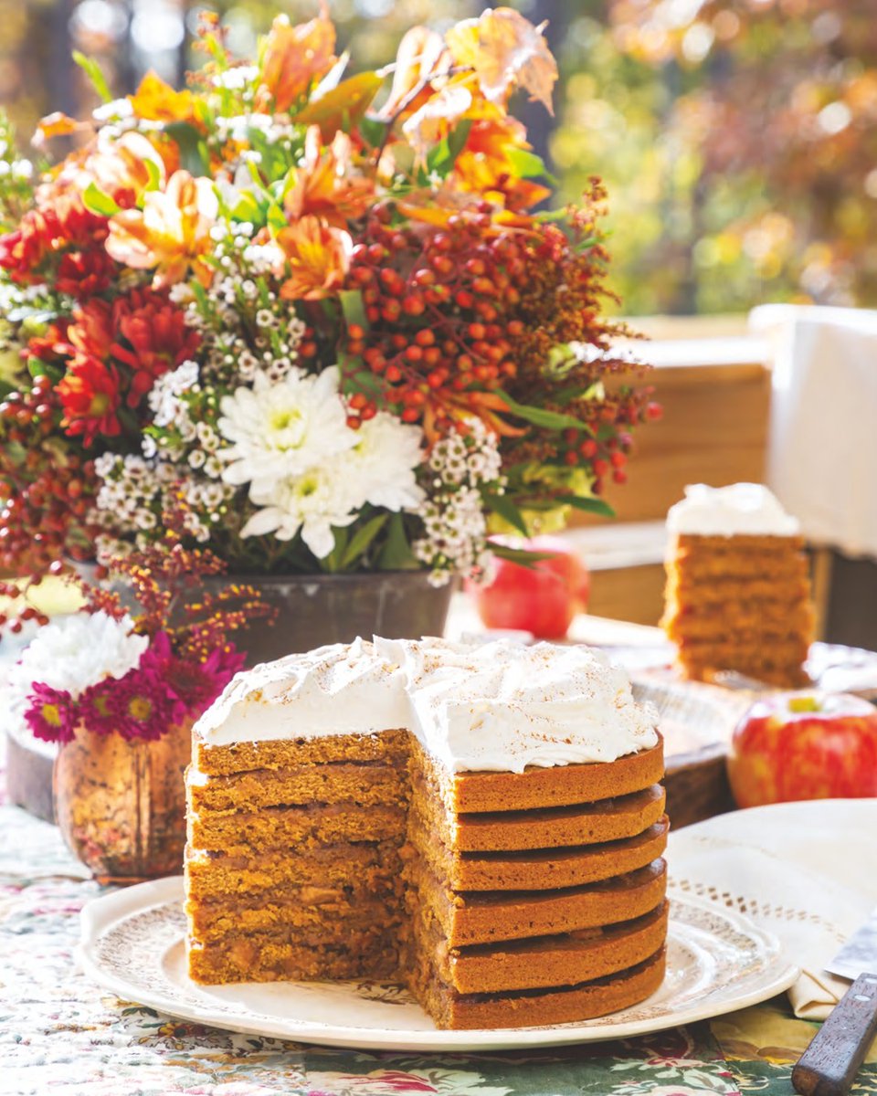 SouthernLadyMag's tweet image. Our showstopping Apple Stack Cake topped with vanilla whipped cream is a fitting finale to any autumn meal. Find this recipe and more seasonal dishes in our Autumn in the South special issue, available for purchase at southernladymagazine.com/product/autumn….

#southernladymag #applerecipes