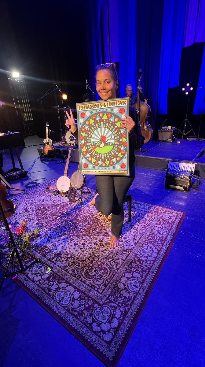 Rhiannon Giddens (@rhiannongiddens) on Twitter photo We in my hometown!! Happy to be bringing #YoureTheOne home to Greensboro tonight for a SOLD OUT show at the <a href="/CTofgso/">Carolina Theatre GSO</a>.
Poster art by <a href="/NateDuval/">Nate Duval</a>. We in my hometown!! Happy to be bringing #YoureTheOne home to Greensboro tonight for a SOLD OUT show at the <a href="/CTofgso/">Carolina Theatre GSO</a>.
Poster art by <a href="/NateDuval/">Nate Duval</a>.