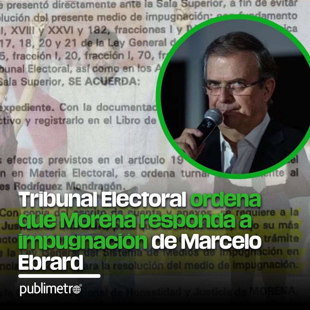 PublimetroMX's tweet photo. El 10 de septiembre el excanciller impugnó los resultados de las encuestas para dar continuidad a la 4T. https://t.co/pTlTfPpnYN https://t.co/JXW0lPqXKq