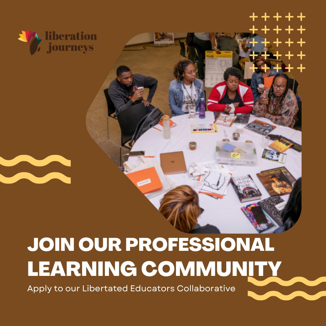 liberationjrnys's tweet photo. Want to talked to like minded educators in creating liberatory spaces fro students where their voices are heard and identities affirmed?

Join today! Apply: https://t.co/RqGVQ1sURd https://t.co/ImOpqR2b7T