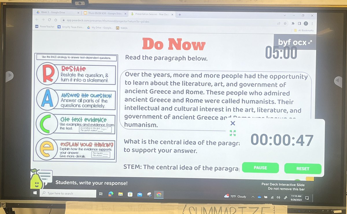 MsJefferies21's tweet photo. We are writing everyday @Hobby_Mustangs 
SCR as a DO NOW https://t.co/vNQdn5JHYG