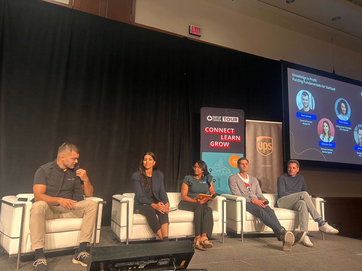 Wrapping up the day with our final panel on funding fundamentals for startups! With <a href="/PrairiesCanEN/">Prairies Economic Development Canada</a>, <a href="/thinair_labs/">Thin Air Labs</a>, <a href="/WeaveVC/">Weave VC</a>, <a href="/atbfinancial/">atbfinancial</a>, and <a href="/inovia/">Inovia Capital</a>!

#StartupCanadaTour #StartupFunding